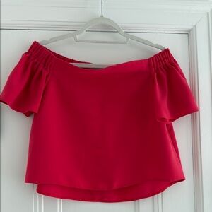 Elegant Off-Shoulder orange- Red Top